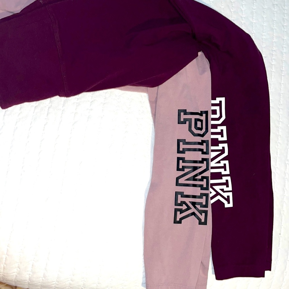 Maroon PINK leggings + Pink PINK leggings